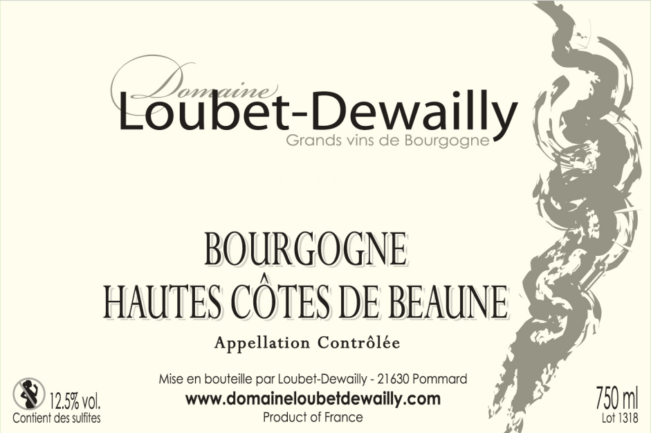 Hautes côtes de beaune étiquette