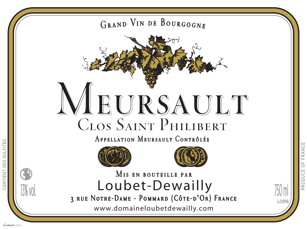 Meursault étiquette