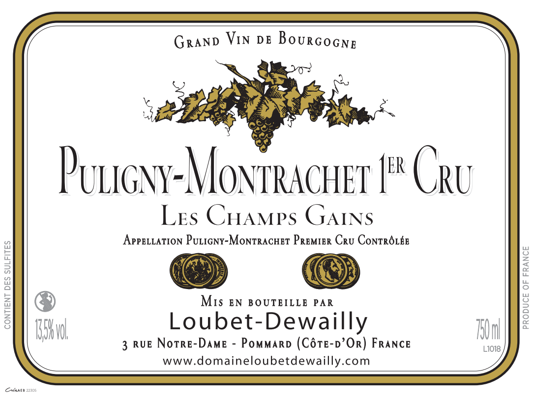 puligny montrachet étiquette