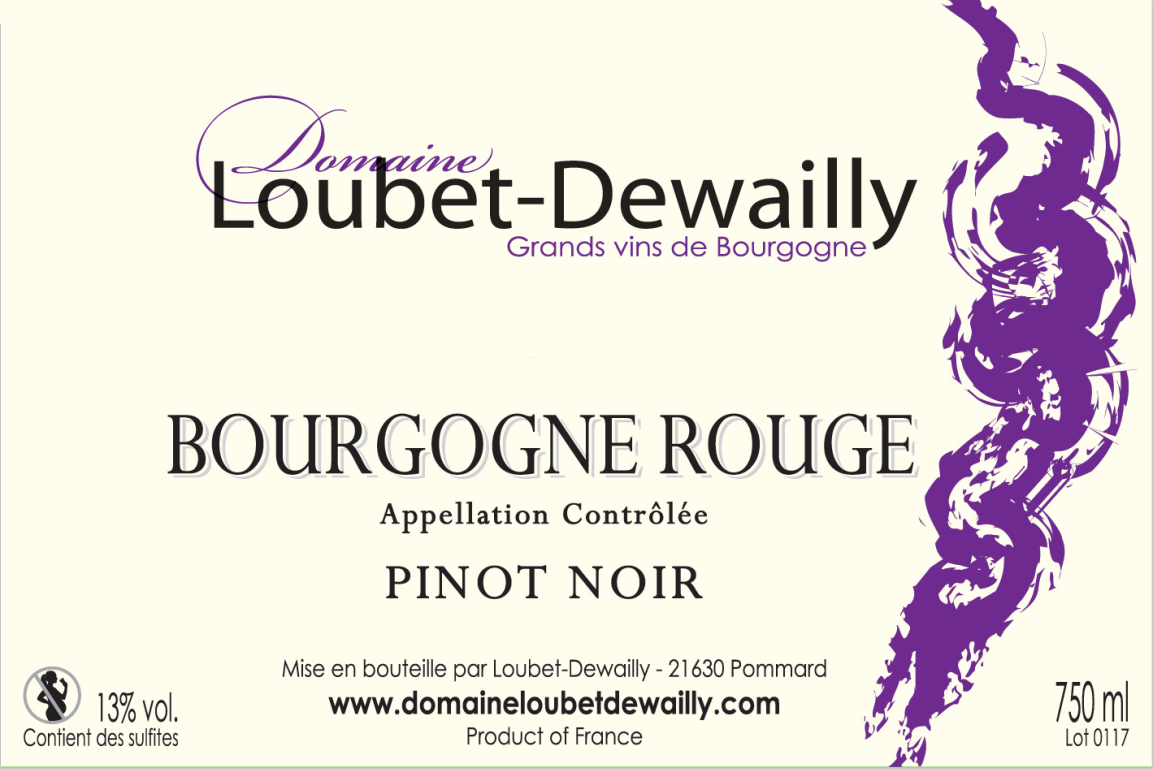 bourgogne rouge étiquette