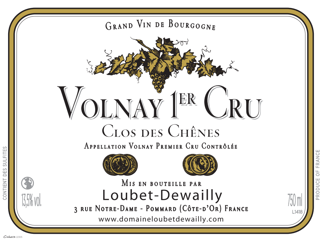 volnay étiquette